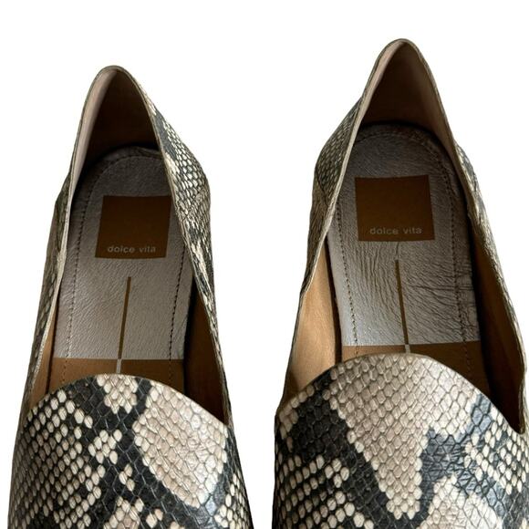 Dolce Vita Snakeskin Leather Loafers Slip On Shoes Women’s Size 8 - Picture 4 of 12